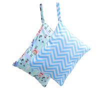 VANZACK Lot De 2 Paquets Imperméables pour Couches Bébé, Taille Moyenne, Tissu Polyester, Double Fermeture Éclair, Organisateur De Couches pour Voyage, Fitness Et Piscine