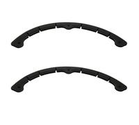 VANZACK Lot de 2 Protections de Bord pour Snowboard et Skateboard Caoutchouc Noir Grosse Taille à Trois Trous Pare-Chocs Anti-Rayures pour Protection Nose et Tail Accessoire Sportif