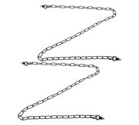 VANZACK Lot de 2 Sets de Chaînes Suspendre en Fer Noir 35X15 M 2 Cadenas 4 MM 2 Anneaux 29 MM et Vis Creuses pour Balancelle Pont de Jardin à Suspendre de Paniers de Fleurs et Décor