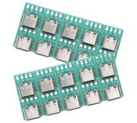 VANZACK Lot de 20 Cartes USB-c 3.1 Mâle/Femelle Carte PCB Convertisseur, Connecteurs de Prise USB C pour Transmission de Données, Module DIY Compatible Câbles USB-c, Adaptateur Multi-Port