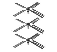 VANZACK Lot de 3 Sets de Pales de Remplacement pour Moulin à Vent de Jardin, en Plastique Étanche, Accessoires Solaires Décoratifs pour Terrasse et Pelouse, Compatibles Éolienne