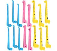 VANZACK Lot de 30 Règles en Plastique Girafe pour Étudiants, Design Cartoon Solide et Portable, Accessoires Scolaires Pratiques pour Écriture et Dessin Couleur Aléatoire Plusieurs styles