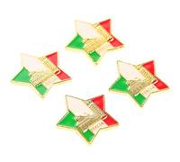 VANZACK Lot de 4 Broches Créatives pour Femmes en Métal Décoration Élégante Drapeaux et Monuments Accessoires de Costume Originaux pour Tenue Décontractée