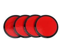 VANZACK Lot de 4 Coussinets Adhésifs Ronds en Plastique Noir 8 Cm, Ventouses Puissantes Résistantes à Haute Température pour Support Téléphone Voiture, Accessoires Tableau de Bord,