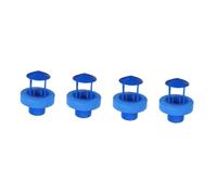 VANZACK Lot De 4 pour Aquarium Pompe Submersible Distributeur d'eau Protection Brumisateur Flotteur Humidificateur Couvercle en Abs Bleu