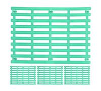 VANZACK Lot de 4 Tapis de Sol pour Cage de Lapin en Plastique Vert Coussinets Doux pour Pattes Évacuation Rapide des Liquides Compatible Petits Animaux Domestiques et Facile à Nettoyer