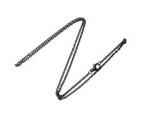 VANZACK Lot de 5 Colliers Simples pour Homme en Acier Inoxydable Noir 2 MM X 60 CM Chaîne Décorative Résistante à la Décoloration Bijou Élégant et Polyvalent pour Usage Quotidien