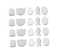 VANZACK Lot de 50 Médailles D'Identification pour Chien Accessoires pour Animaux De Compagnie Vierges Clés Pendentifs Colliers Noms