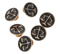 VANZACK Lot de 6 Broches Balance en Métal pour Avocat et Juge Insignes de Revers pour Homme et Femme Accessoires Justice Élégants pour Tenue Formelle Présent Élève en Droit Symbole