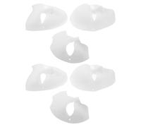 VANZACK Lot de 6 Masques en Papier Blanc Vierges à Peindre Demi-Masques Artisanaux en Pâte à Papier Modèles Variés Légers Carnaval Fêtes Masquées et Activités Créatives