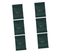 VANZACK Lot De 6 Paquet à Chaussures De Rangement à Cordon en Tissu Non Tissé Vert Moyen, Semi-Transparent, Léger Et Compact, pour Voyage Et Organisation Maison - 26 x 37 Cm