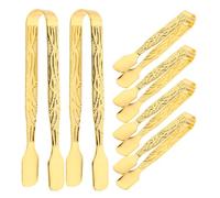 VANZACK Lot de 6 pinces en métal pour brûleurs d'encens - Pince à charbon robuste avec protection contre la chaleur - Compactes et légères pour une prise en main sûre du bois fumé et du charbon - Pour