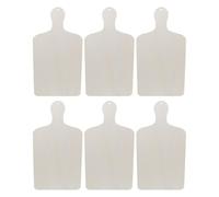 VANZACK Lot de 6 Planches à Découper en Bois Naturel Grand Format avec Poignée - Planches Non Finies pour Découpe Plateau de Service Rustique - Planche à Découper DIY Cuisine
