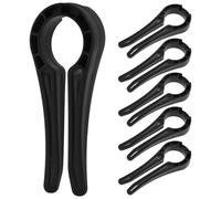 VANZACK Lot de 6 Verrous de Sécurité pour Boutons de Cuisinière à Gaz en Plastique Noir Protections Résistantes à la Chaleur Clips Universels pour Garçon et Filles et Animaux Sécurité
