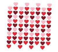 VANZACK Lot de 8 Guirlandes Suspendues en Feutre Forme Cœur 10 CM Décoration Romantique pour Saint-Valentin Fête Mariage Bannière D’Amour Polyvalente pour Intérieur et Anniversaire