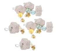 VANZACK Lot de 8 Pierres à Mâcher pour Petits Animaux Jouets à Mâcher en Pierre Volcanique Naturelle de Fleur Bloc à Ronger Mixte pour Lapins Hamsters Cochons D’Inde et Chinchillas