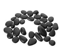 VANZACK Lot de Pierres de Cuisson Naturelles 1 Kg en Galets de Rivière Résistants la Chaleur pour Barbecue et Cuisson Steak, Pierre Chauffante pour Aliments, Accessoire la Cuisine Plein