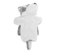 VANZACK Loup Peluche Interactive pour Jeu de Rôle Main Douce pour Conte et Imagination Éducatif Animal Peluche Gris