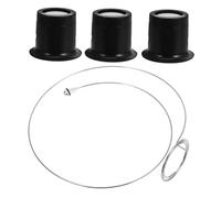 VANZACK Loupe D’horloger à Clip 4 Pièces Verre Lentille Grossissante 5X 10x 15x pour Bijoutiers Réparation Montres Précision Légère Portable