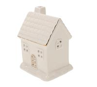 VANZACK Maison Céramique de Noël avec LED Décoration Lumineuse pour Intérieur Village Festif avec Éclairage Figurine Collectible Rustique pour Ambiance Chaleureuse