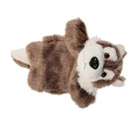 VANZACK Marionnette à Main Loup Peluche pour Garçon Fille Éducatif Interactif et Confortable pour Conte et Jeu Parent-garçon Fille Accessoire École et Maison Style Gris
