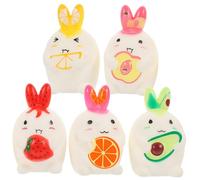 VANZACK Marionnettes à Doigts Lapin pour Garçon et Filles Lot de 5 Jouets Interactifs Amusants pour Fêtes et Contes Éveil Créatif