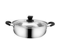 VANZACK Marmite à Double Acier Inoxydable Hot Pot Conduction Thermique Rapide Design Épaissi Ustensiles de Cuisine Pratiques pour Repas Partagés