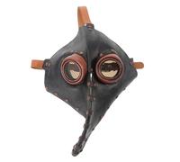 VANZACK Masque de Médecin de Peste PU Cuir avec Clous Cuivre Masque à Bec Décoratif pour Fête Halloween Accessoire Original pour Carnaval et Soirée Costumée