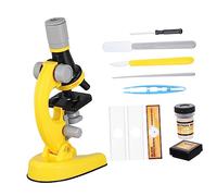 VANZACK Microscope Garçon Fille Portable Jaune Outil Scientifique Dobservation pour Expériences Amusantes Développement Garçon Fille et Facile à Utiliser