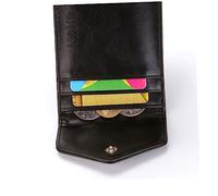 VANZACK Mince Noir pour Hommes Pochette RFID pour Cartes Style Professionnel