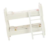 VANZACK Mini Lit Superposé Maison de Poupée Décor Miniature Modèle Chambre Accessoire Géométrique