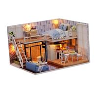 VANZACK Miniature DIY Maison Bois à Assembler Kit Créatif pour Garçon Fille et Familles et Sûr Décoration Originale pour Salle de Séjour Jeu Éducatif pour Âges