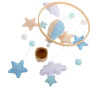 VANZACK Mobile pour Berceau Bébé Fille en Feutre à Suspendre Nuage et Montgolfière Décoration Chambre Garçon et Filles D’Éveil Sensoriel Doux et Léger