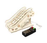 VANZACK Modèle Ascenseur Électrique DIY Petit Kit Éducatif Stem Garçon Fille Puzzle Mécanique Bois Scientifique Expérimental avec Construction Manuelle Créative