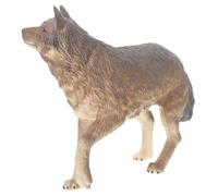VANZACK Modèle Loup Gris Miniature Plastique Figurine Animale Réaliste Décoration de Bureau et Chambre Éducatif pour Garçon Fille Ornement de Table