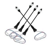 VANZACK Modèle Miniature de Lampadaire Ancien pour Maison de Poupée, Lot de 4 Pièces en Abs, Décoration Micro-Paysage, Accessoires de Modélisme Ferroviaire, Décoration de Table à Sable