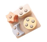 VANZACK Montessori Empiler pour Tout Petits Ans Blocs Colorés Étoile Lune Jeu Dapprentissage Motricité et des Formes Garçon Fille