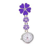 VANZACK Montre de Poche Infirmière Créative en Alliage de Zinc Violet, Montre Décorative à Cinq Cœurs pour Femme Infirmière, Accessoire Pratique pour Surveillance en Milieu Médical,