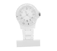 VANZACK Montre De Poche Portable Infirmière Aiguilles Luminescentes, Montre De Médecin Blanche, Accessoire Professionnel pour Surveillance en Milieu Hospitalier, Design Simple Et Pratique