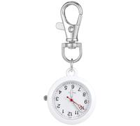 VANZACK Montre de Poche Portable pour Infirmière, Acier Inoxydable Blanc | Installation Facile, Effet Décoratif Simple, Affichage de L’heure, pour Personnes Actives en Milieu Chargé
