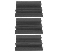 VANZACK Mousses Insonorisantes Lot de 3 Panneaux Absorbants d'Angle 12X12X24 CM Noir Ignifuge pour Studio Acoustique Home Cinéma Bars Ktv