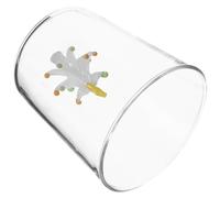 VANZACK Mug en Verre 300 Ml Motif Sapin de Noël en Relief Blanc Tasse à Expresso et Gobelet à Eau Verre Résistant aux Chocs Thermiques pour Boissons Chaudes et Froides Présent de Fête