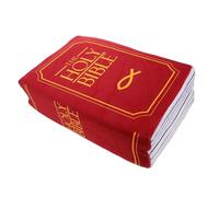 VANZACK Oreiller Peluche Bible Oreiller Décoratif Forme De Sainte Bible Peluche pour