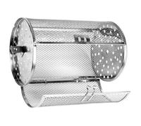 VANZACK Panier Rôtissoire Inox Rotatif pour Barbecue Cage Grillage Acier Inoxydable Panier Griller pour Four et Rôtissoire Accessoire pour Cuisson Uniforme des Noix Arachides et Légumes