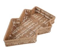 VANZACK Panier Sapin de Noël Décoratif Tressé, Plateau Rustique | Effet Osier Imitation, Forme Arbre de Noël, Brioches, Buffet ou Comptoir la Cuisine
