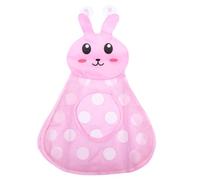VANZACK Paquet de Rangement Multifonction en Maille de Lapin Rose Pochette pour Jouets de Bain d'Garçon et Filles Organiseur Suspendu pour Salle de Bain Salle de Jeux