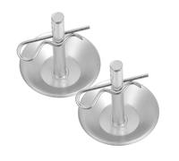 VANZACK Patins de Rechange Antidérapants pour Chasse-Neige VTT Réglables, 2 Pièces en Métal Robuste avec Verrou à Goupille, Accessoires de Déneigement pour Tracteur et Utv Hiver