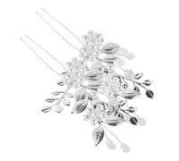 VANZACK Peigne À Cheveux Style Feuille En Strass, 1 Paire, Décoration De Cheveux, Peigne Latéral Pour Cheveux De Mariée, Accessoire Pour Cheveux
