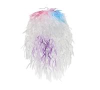 VANZACK Perruque Bouclée Blanche Longue Pour Homme Coiffure Synthétique Réelle Confortable Pour Cosplay Fête Halloween Jeux De Rôle Et Événements à Thème