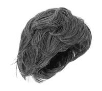 VANZACK Perruque Courte Grise de Vieille Dame pour Cosplay Accessoire Photo Réaliste Décoration de Fête Unisexe